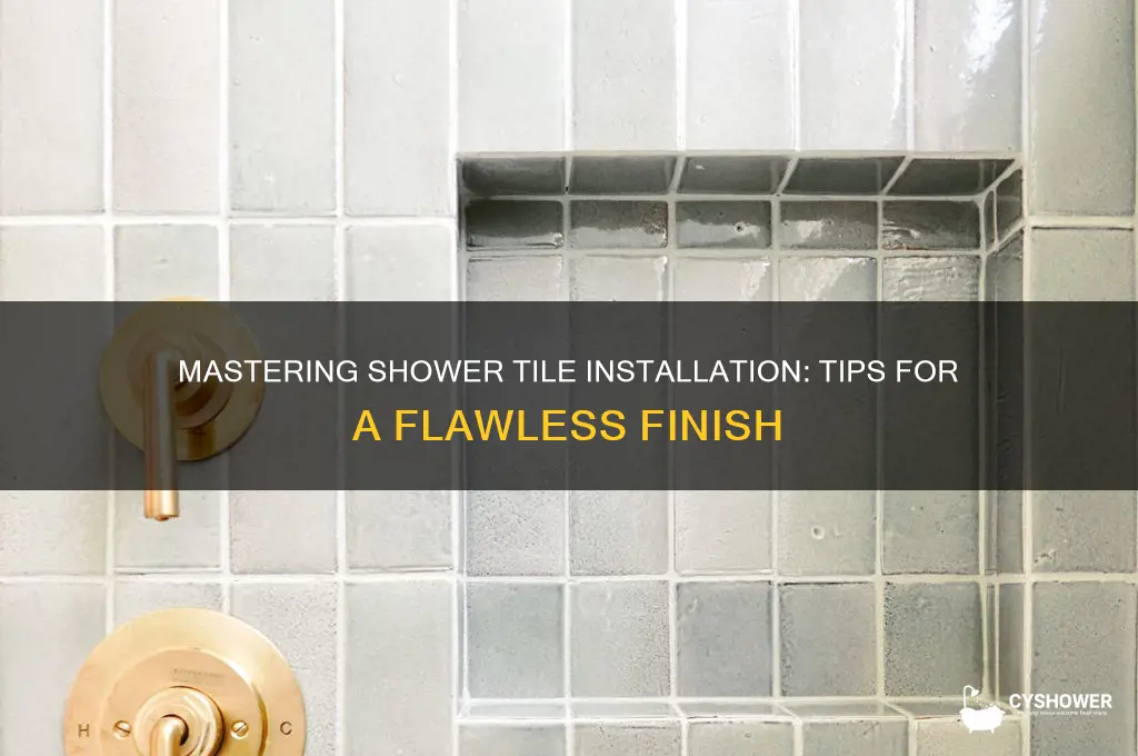 how to end shower tile