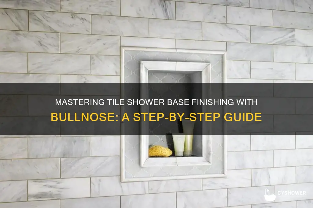how to end tile shower base with bull nose