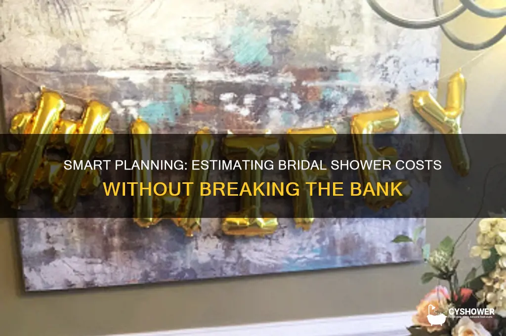 how to estimate bridal shower costs