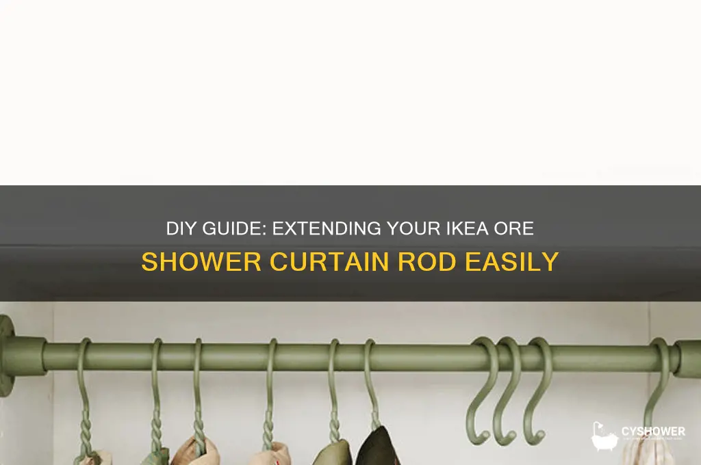 how to extend ikea ore shower curtain rod