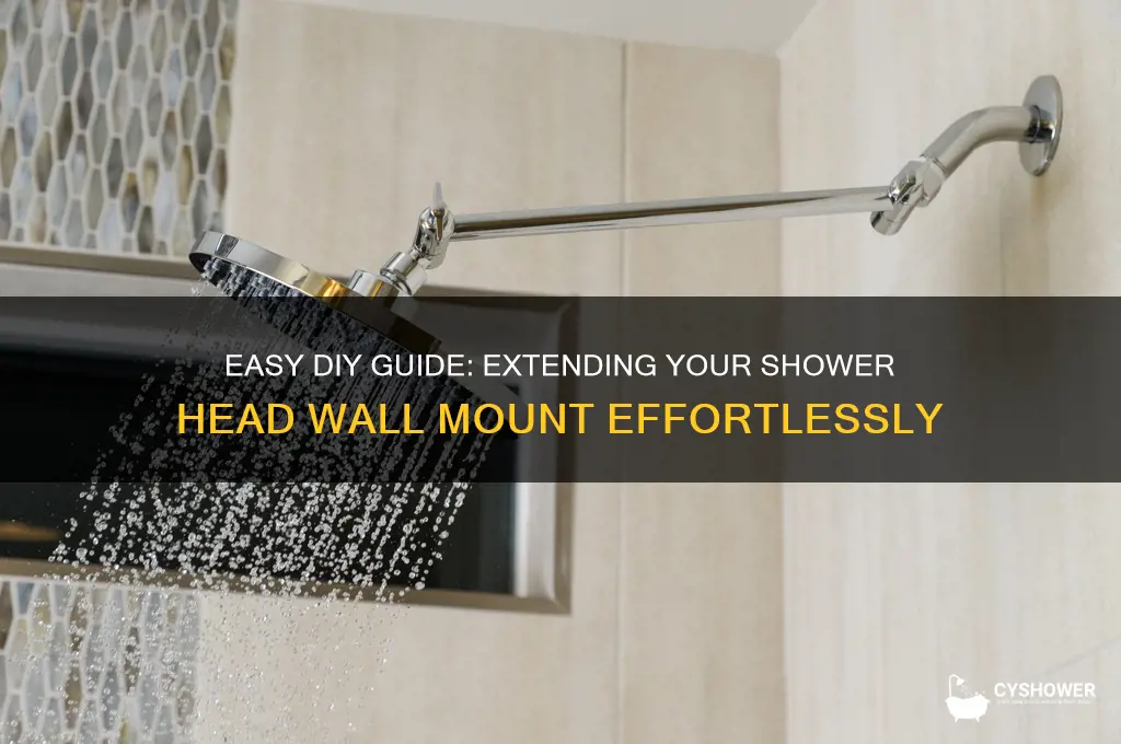 how to extend shower head wall mount
