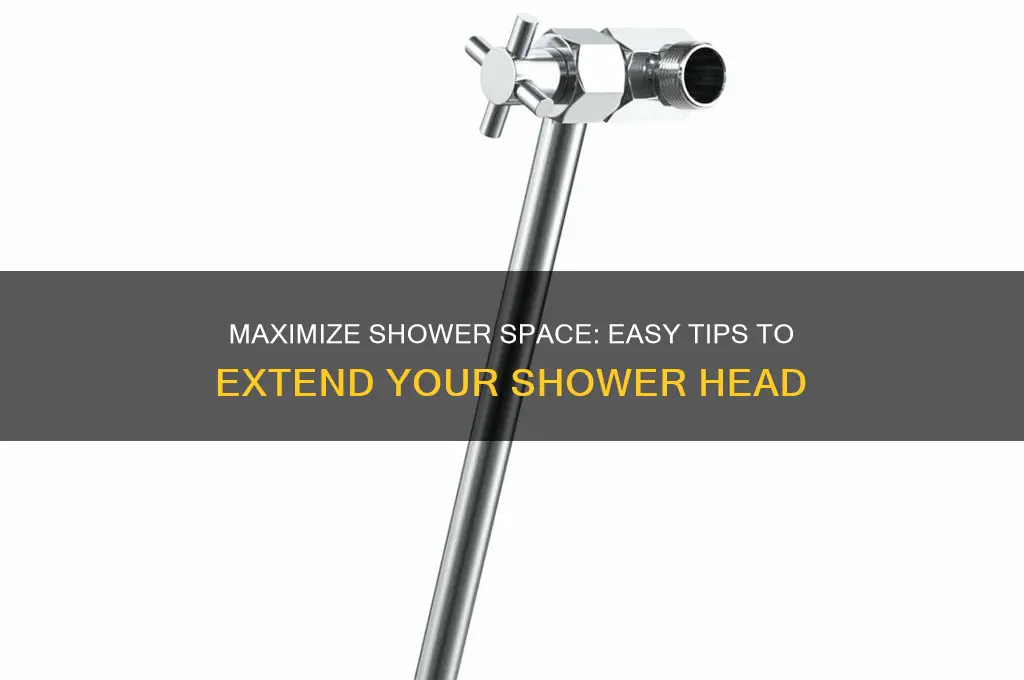 how to extend the move shower head away from wall