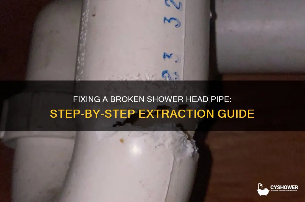 how to extract a broken shower head pipe