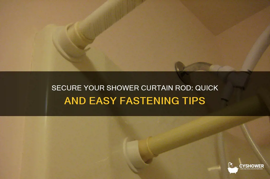 how to fasten shower curtain rod