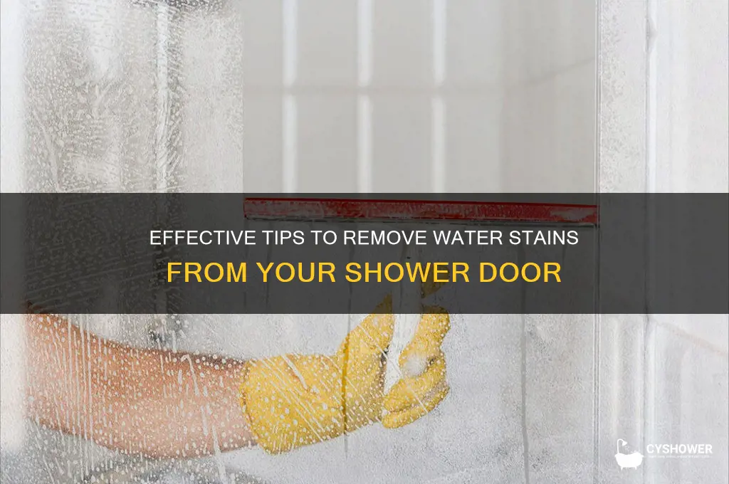 how to fet water stains off of shower door