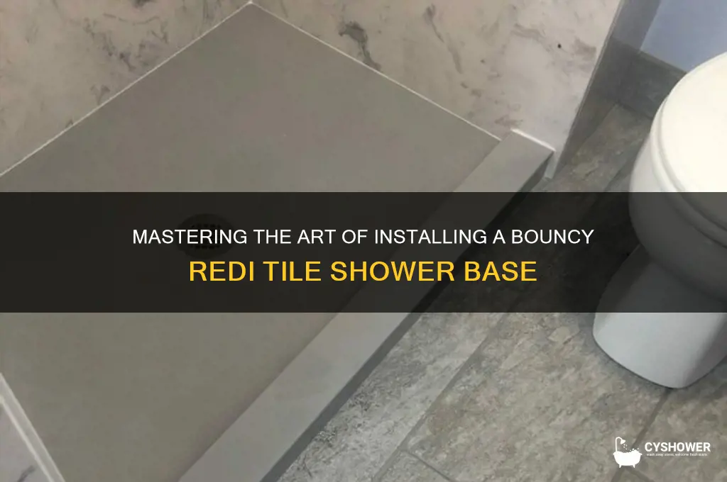 how to fill bouncy redi tile shower base