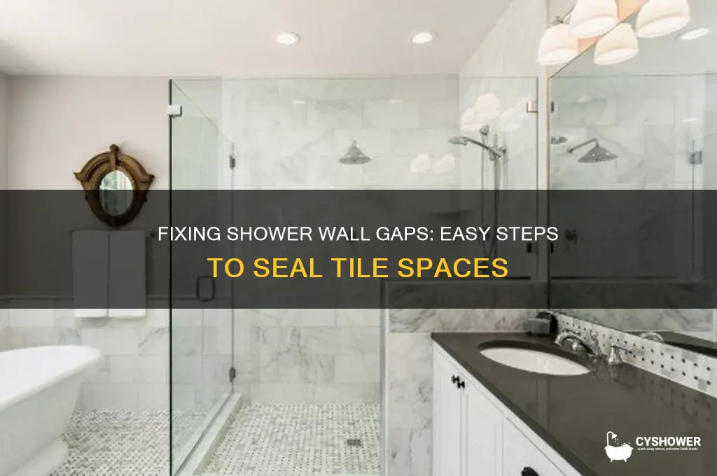 how to fill gap behind ceramic tile at shower wall