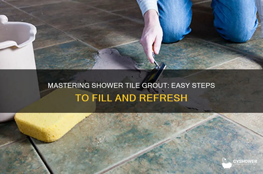 how to fill grout in shower tiles