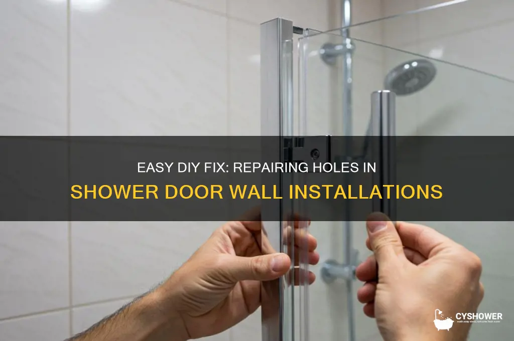 how to fill out hole in wall of shower door