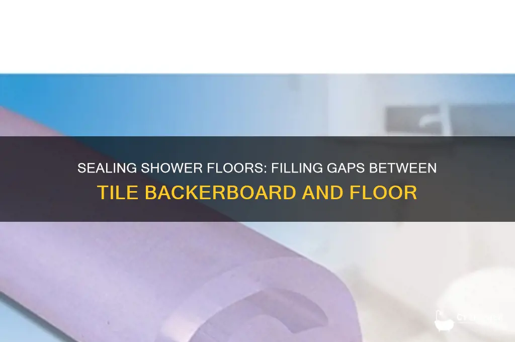 how to fill space between shower floor and tile backerboard