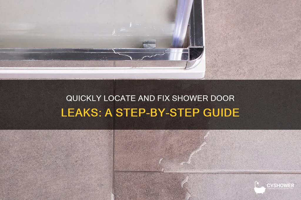 how to find a leak in shower door