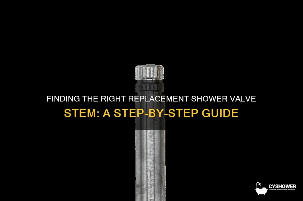 how to find a replacement shower valve stem