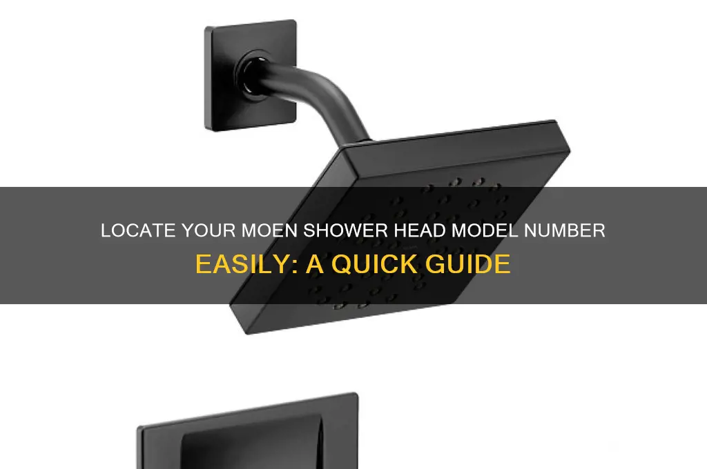 how to find model number of moen shower head