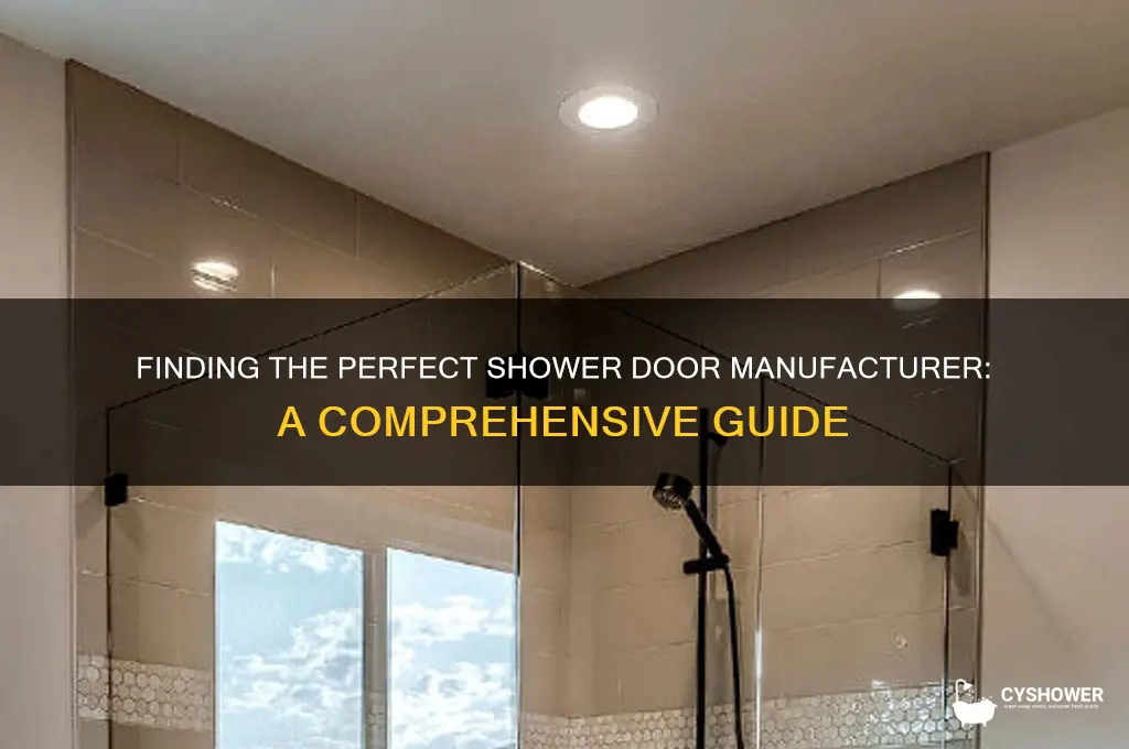 how to find shower door manufacturer