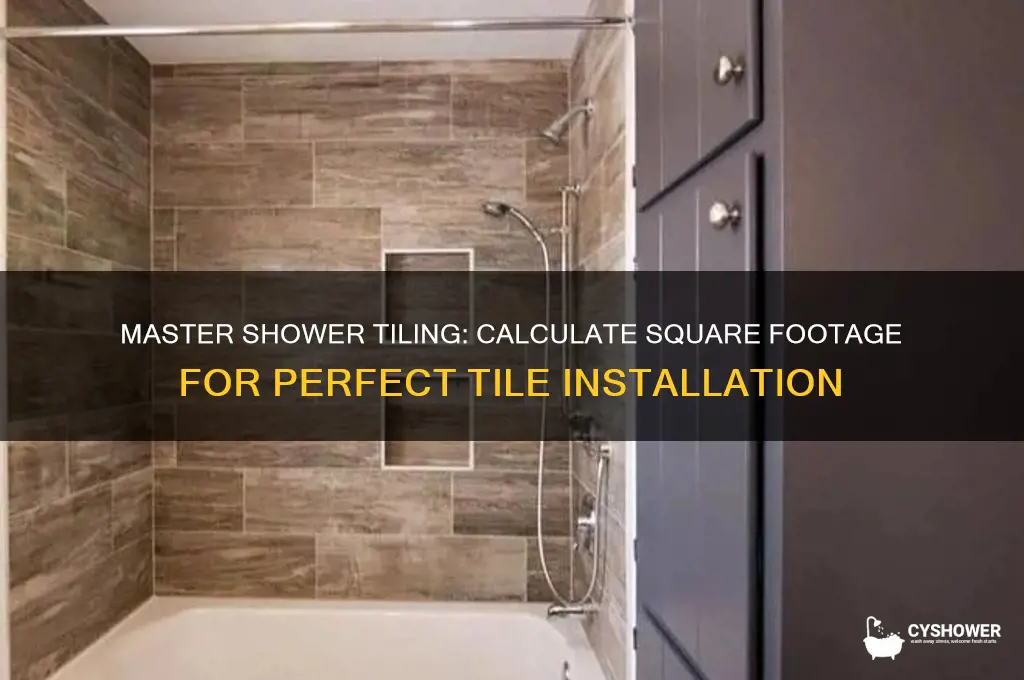 how to find square foot to tile a shower