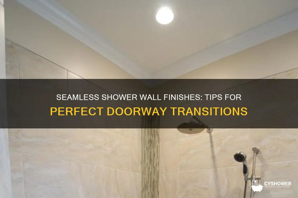 how to finish off shower walls next to shower doors
