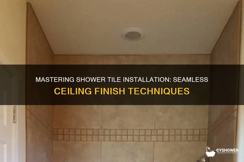 how to finish shower tile at ceiling