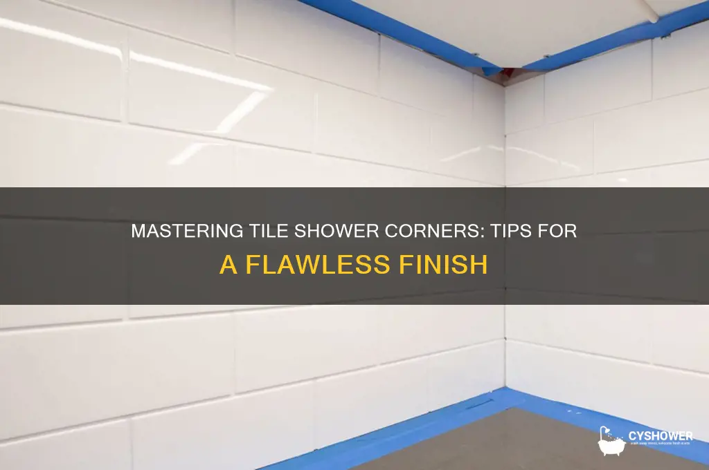 how to finish tile shower corners