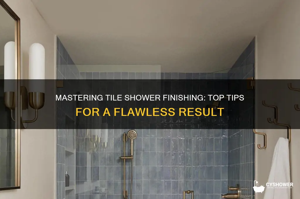 how to finish top of tile shower