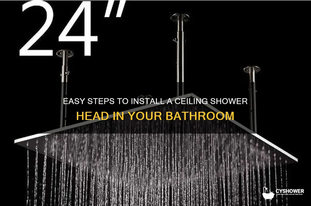 how to fit a ceiling shower head