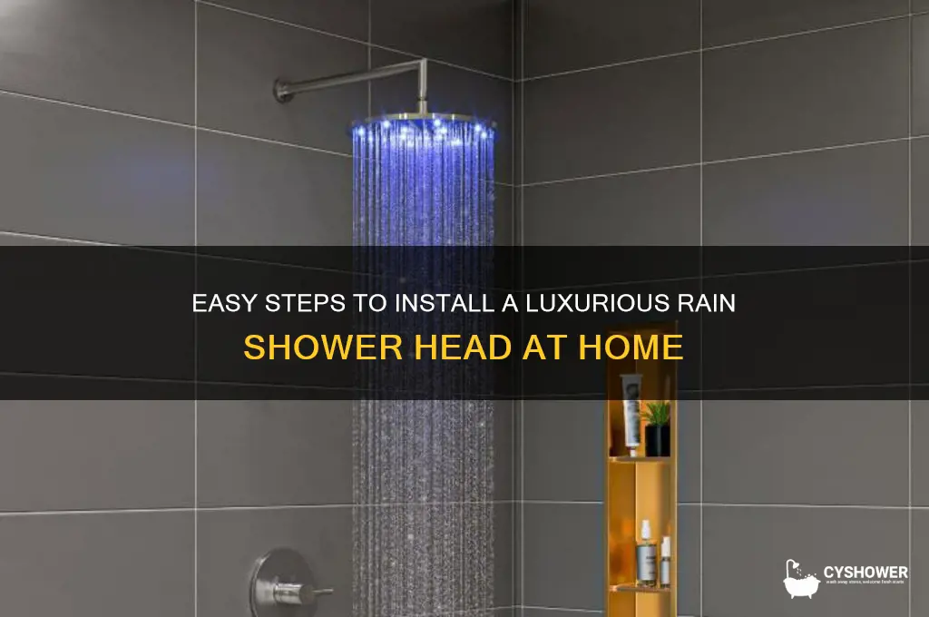 how to fit a rain shower head