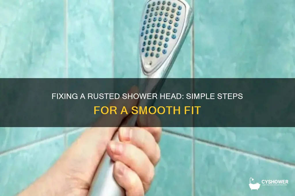 how to fit a rusted shower head