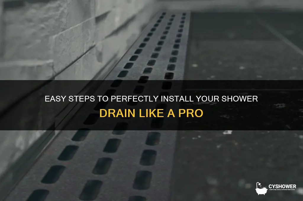 how to fit a shower drain