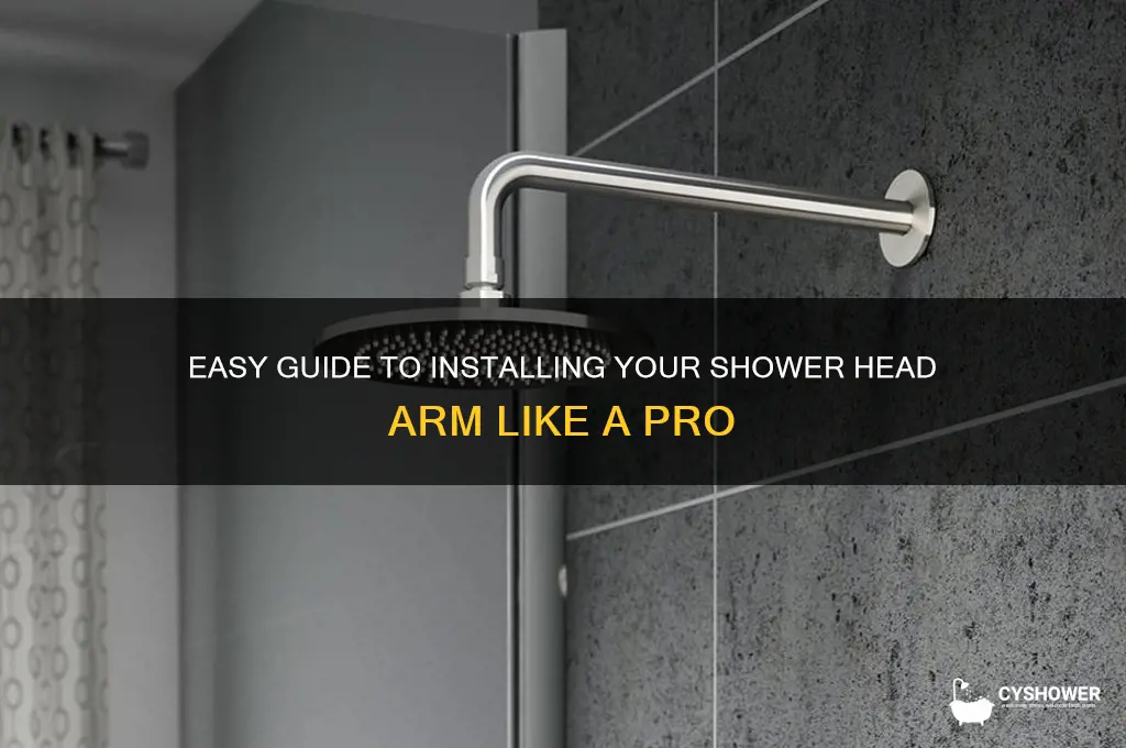 how to fit a shower head arm