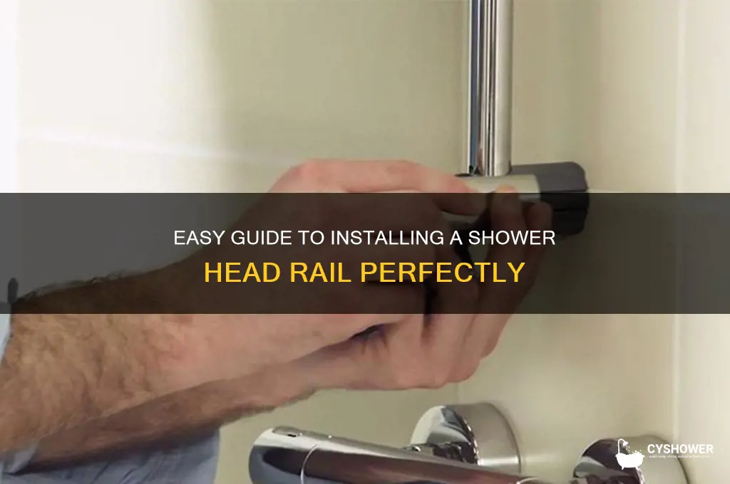 how to fit a shower head rail