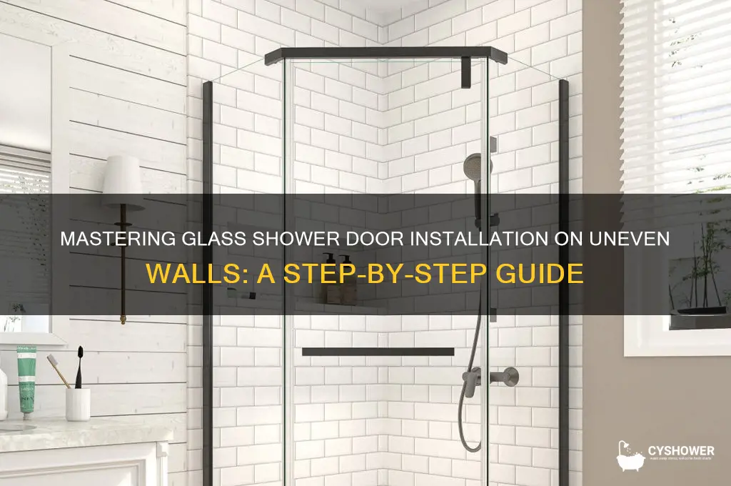how to fit glass shower door with varying walls