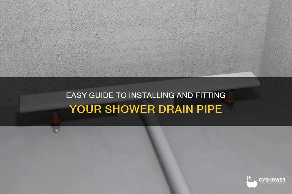 how to fit shower drain pipe