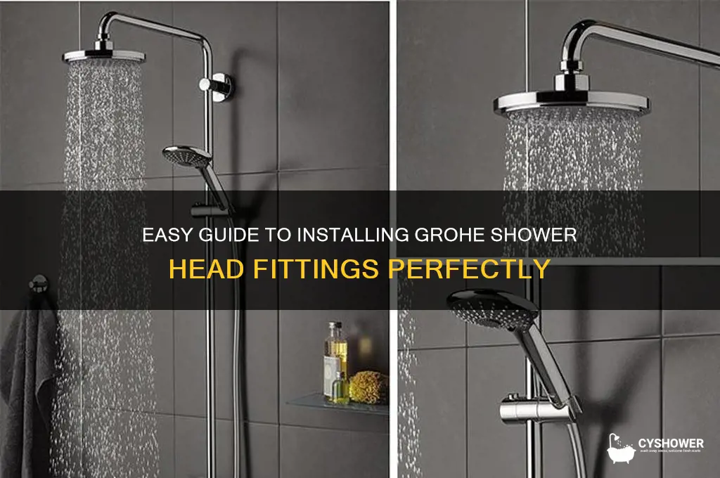 how to fit shower head fitting grohe