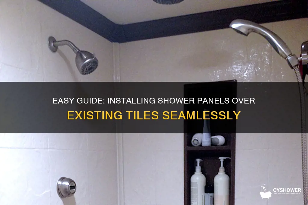 how to fit shower panels over tiles