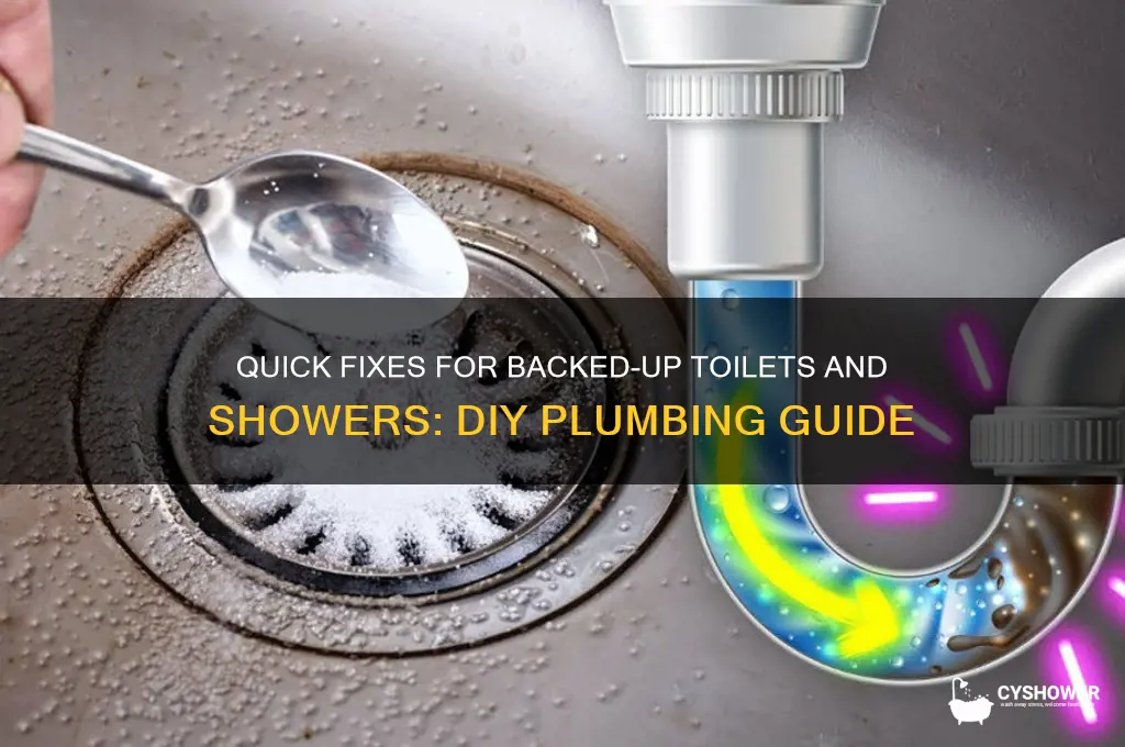 how to fix a backed up toilet and shower