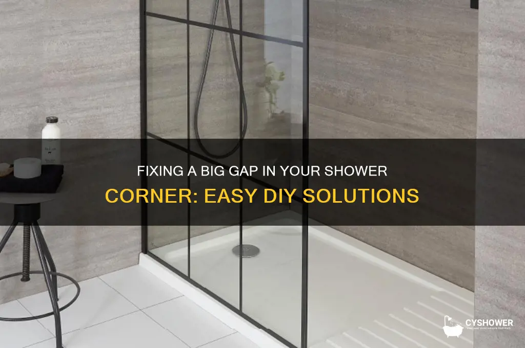 how to fix a big gap in shower corner