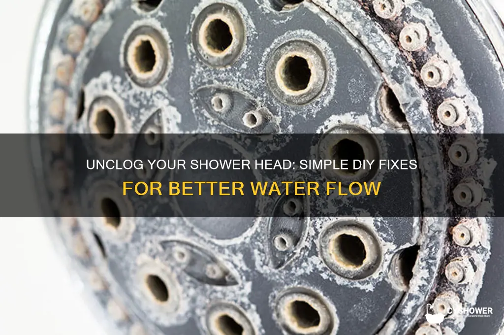 how to fix a blocked shower head