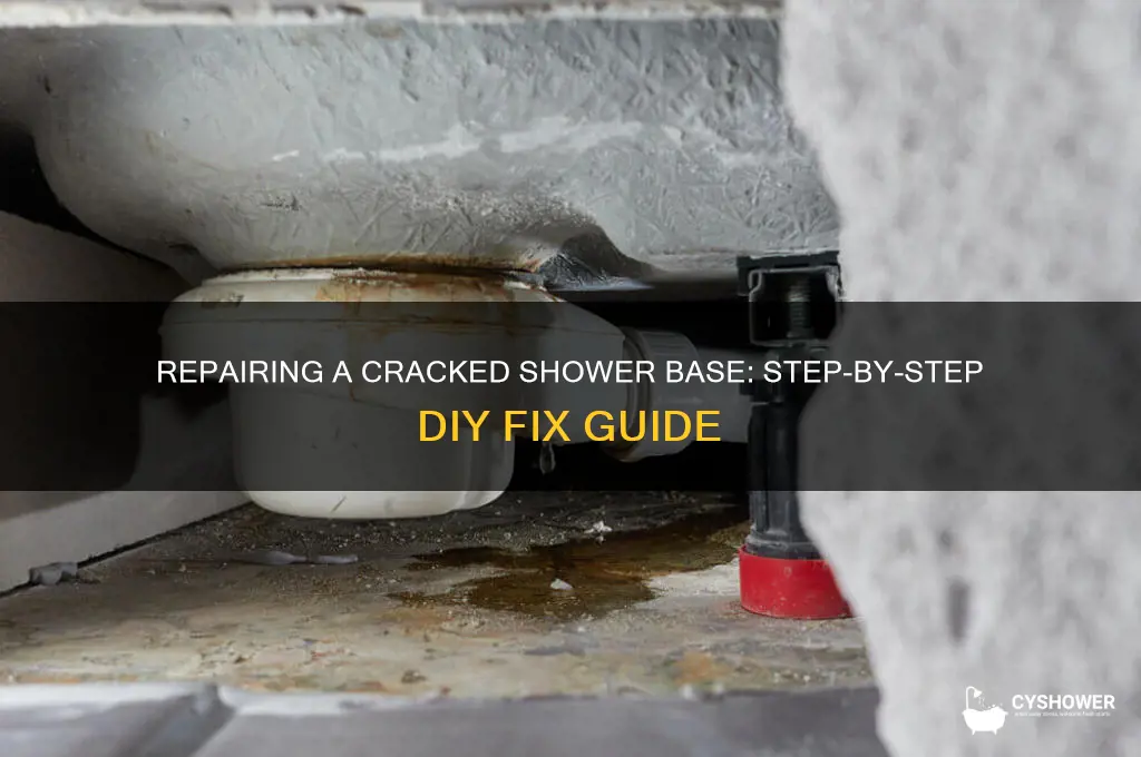 how to fix a broken shower base