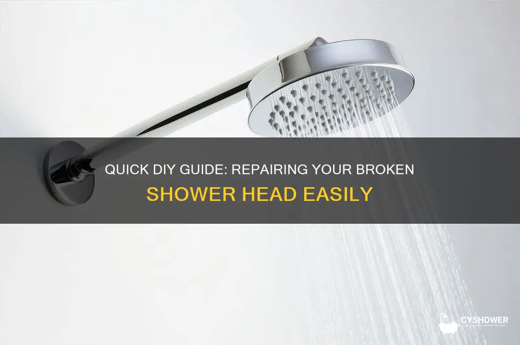 how to fix a broken shower head