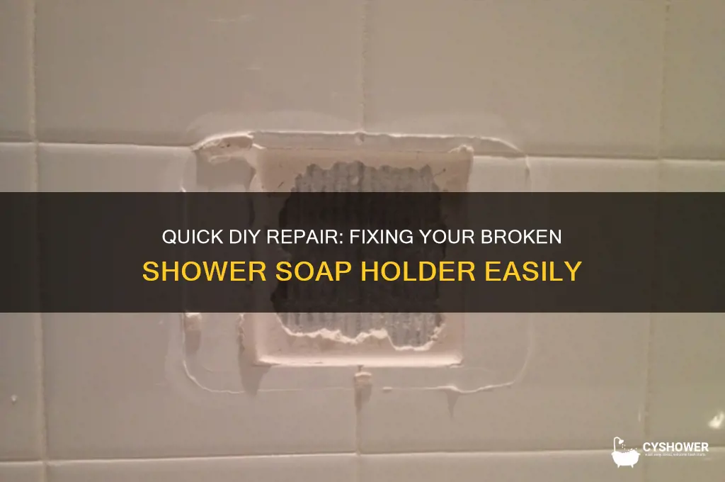 how to fix a broken shower soap holder