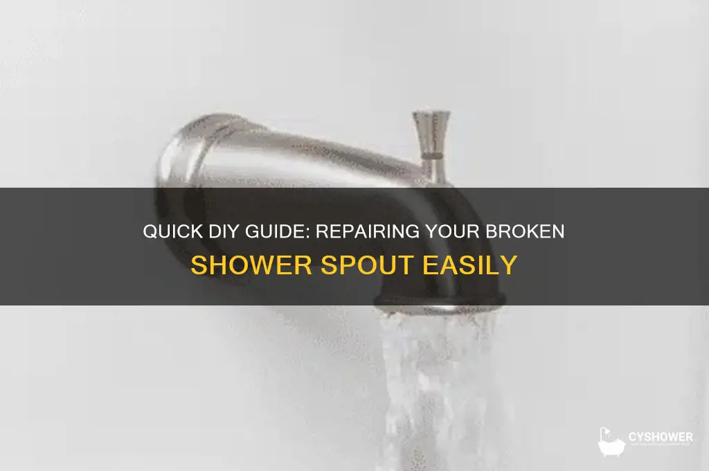 how to fix a broken shower spout