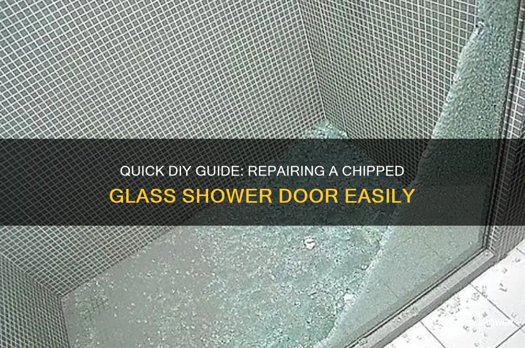 how to fix a chipped glass shower door