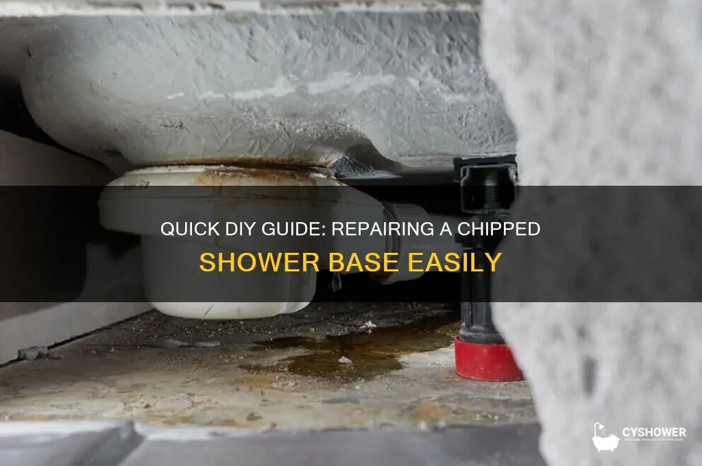 how to fix a chipped shower base