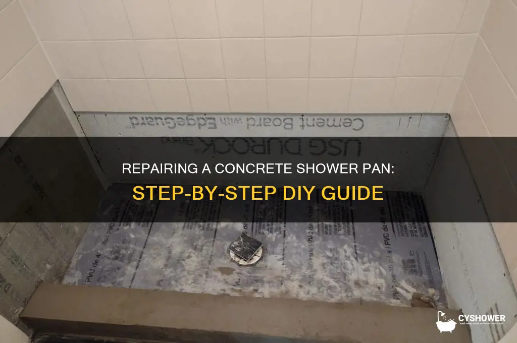 how to fix a concrete shower pan