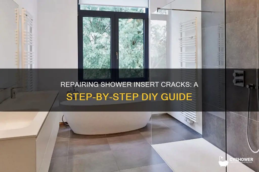 how to fix a crack in a shower insert