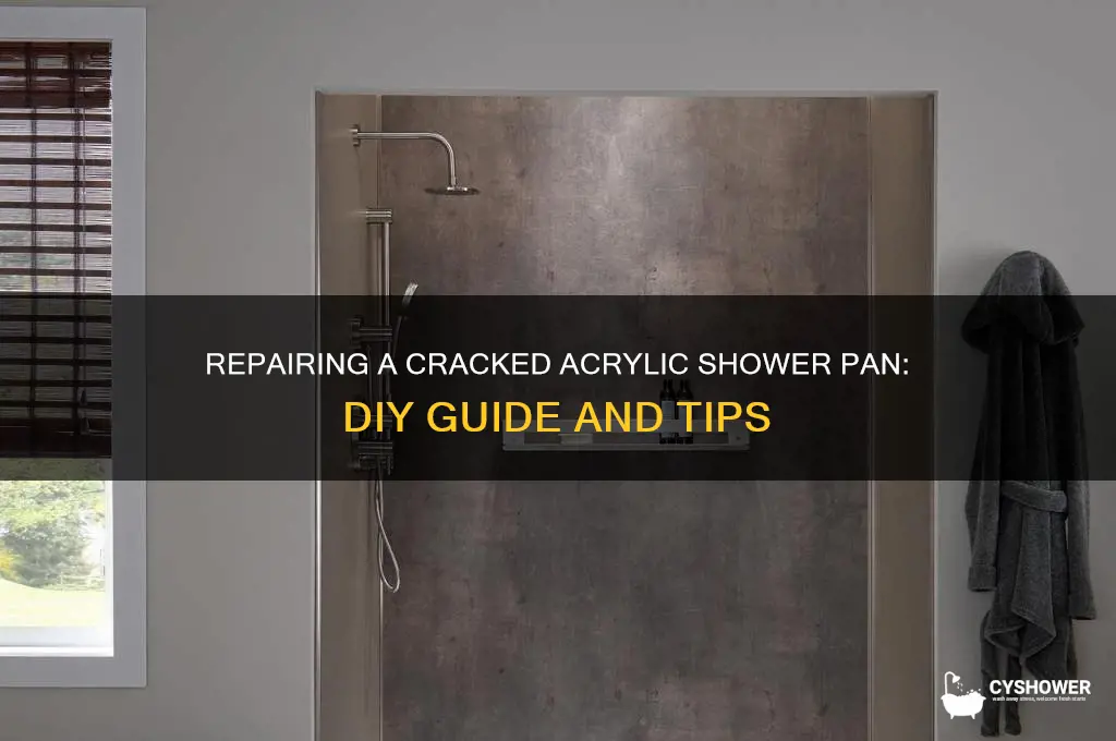 how to fix a cracked acrylic shower pan