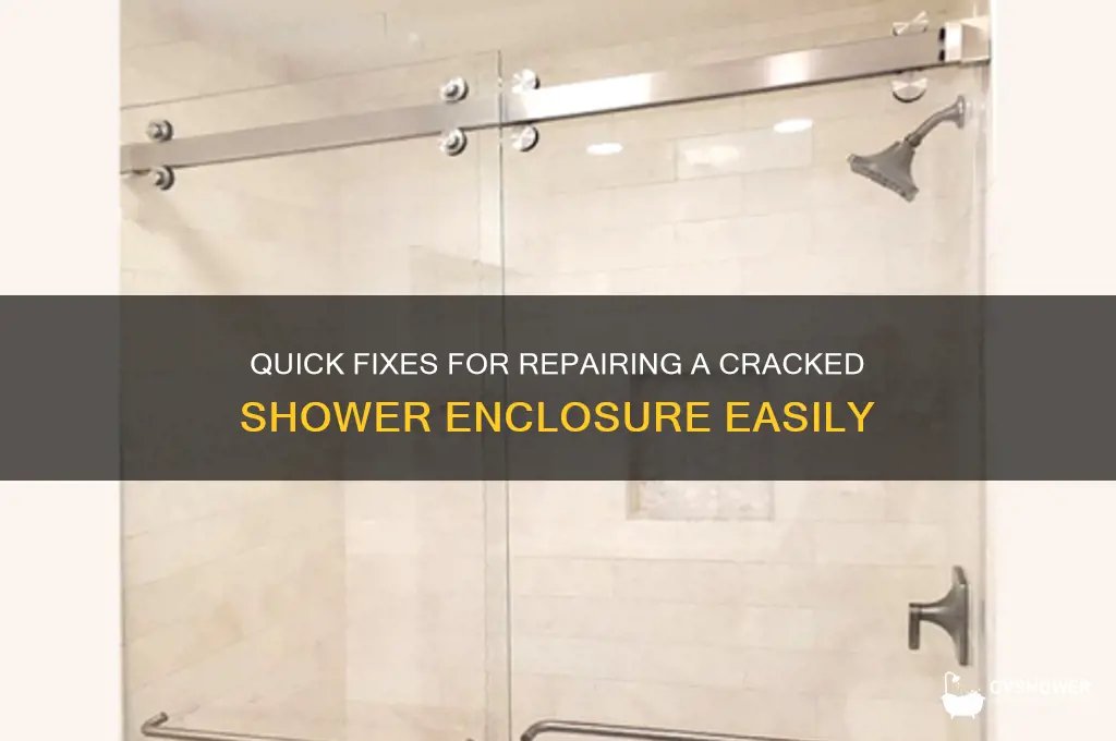 how to fix a cracked shower enclosure