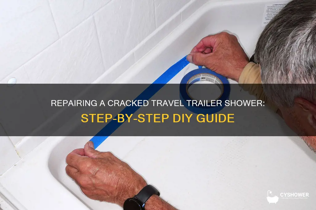 how to fix a cracked travel trailer shower