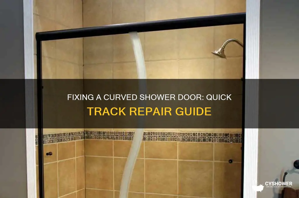 how to fix a curved shower door when off track