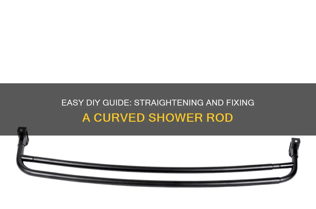 how to fix a curved shower rod