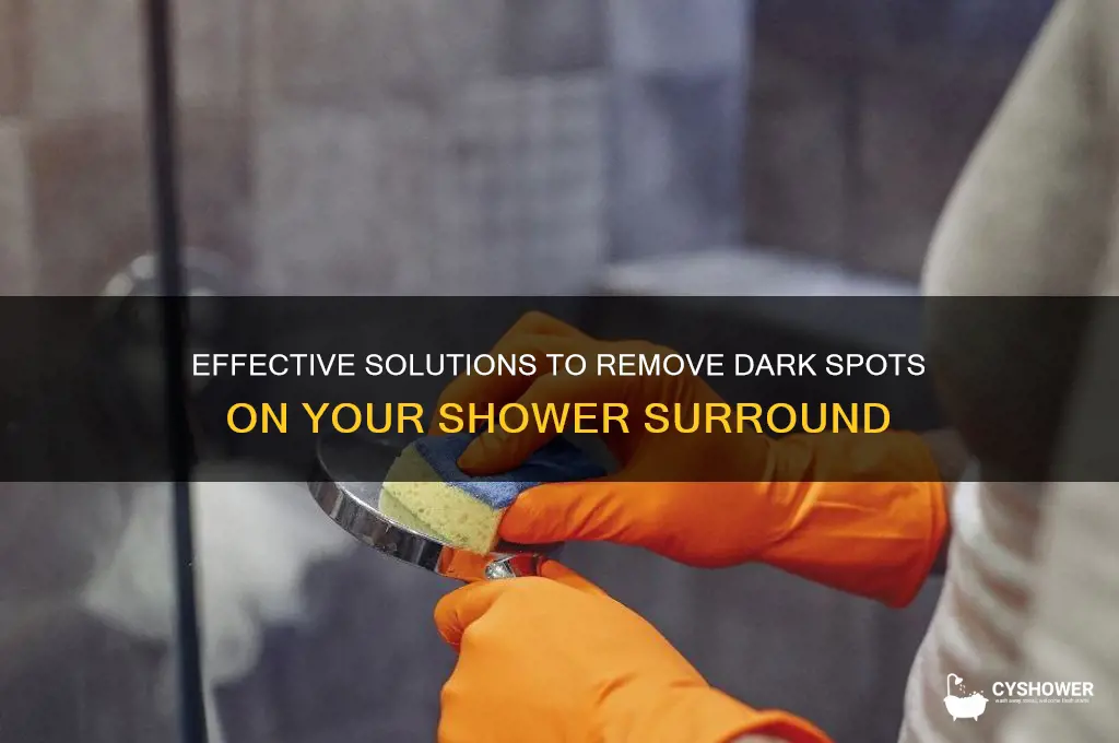 how to fix a dark spot on a shower surround